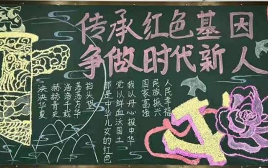 不忘初心，传承红色基因——南宁市东盟黄冈中学举行“迎新、红色”主题黑板报评比活动