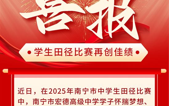 宏德·喜报｜热烈祝贺我校学子2025年南宁市中学生田径比赛中再创佳绩、载誉而归