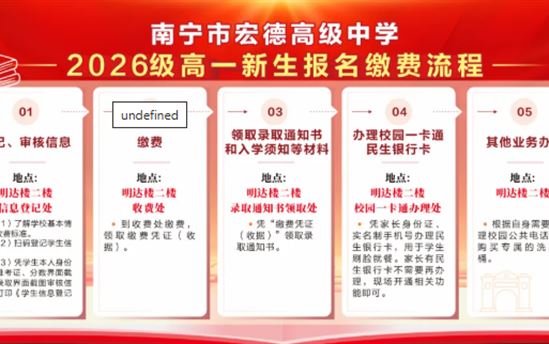 南宁市宏德高级中学2026级高一新生领取录取通知书的公告